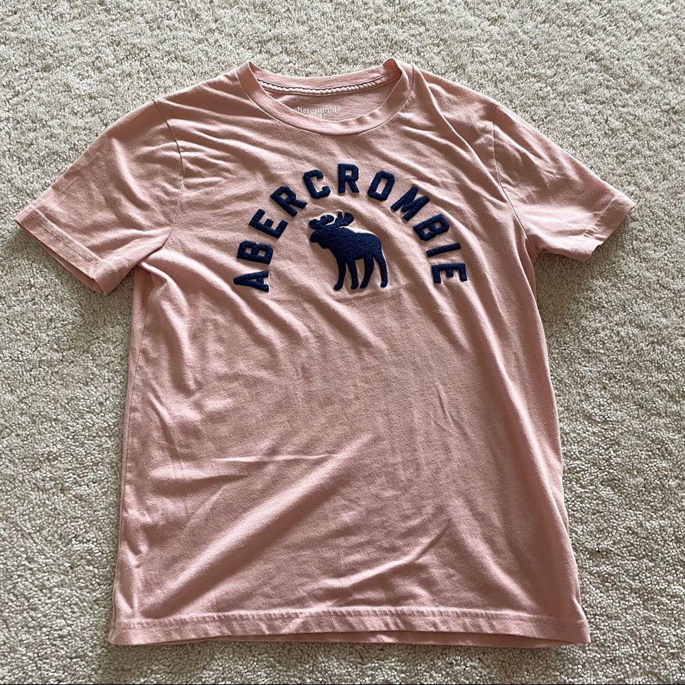 Abercrombie kids pink graphic tee